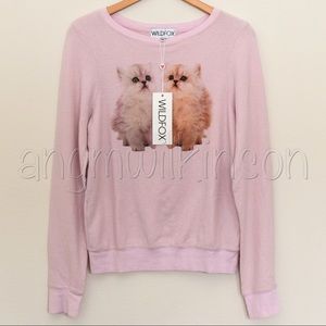 Wildfox Magical Cats Baggy Beach Jumper